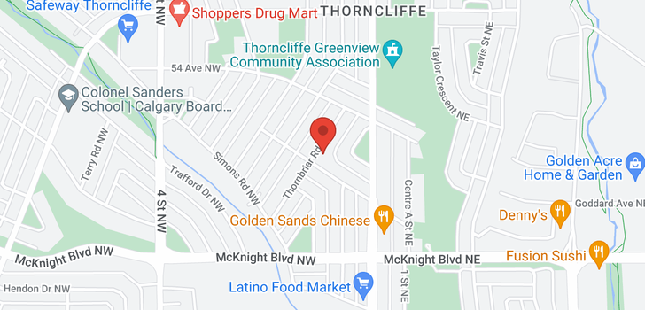 map of 5404 Thornbriar Road NW
